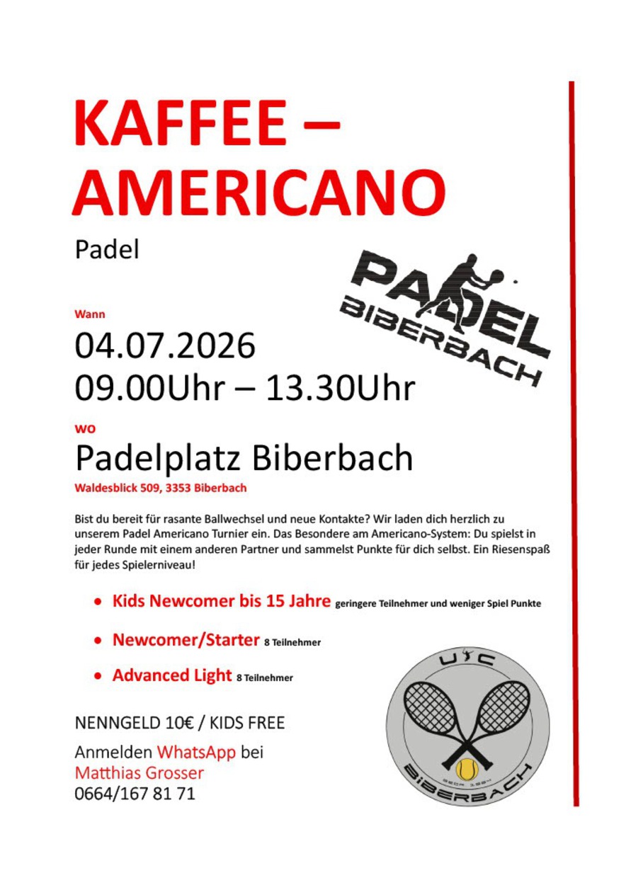 Das 3. Kaffee Americano Turnier